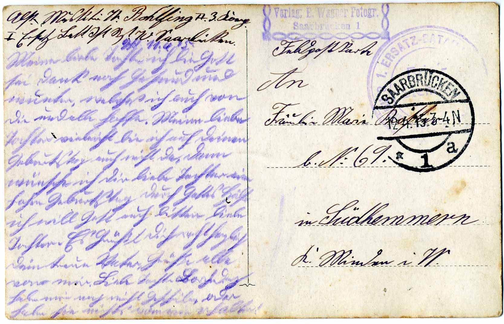 Postkarte Saarbrücken